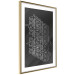 Poster Geometric Greetings - abstract white text on a black background 135023 additionalThumb 9