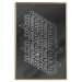 Poster Geometric Greetings - abstract white text on a black background 135023 additionalThumb 17