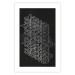Poster Geometric Greetings - abstract white text on a black background 135023 additionalThumb 25