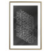 Poster Geometric Greetings - abstract white text on a black background 135023 additionalThumb 16