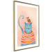 Poster Good Friends - funny blue cat and pink mouse on a light background 135723 additionalThumb 20