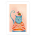 Poster Good Friends - funny blue cat and pink mouse on a light background 135723 additionalThumb 27