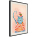 Poster Good Friends - funny blue cat and pink mouse on a light background 135723 additionalThumb 19