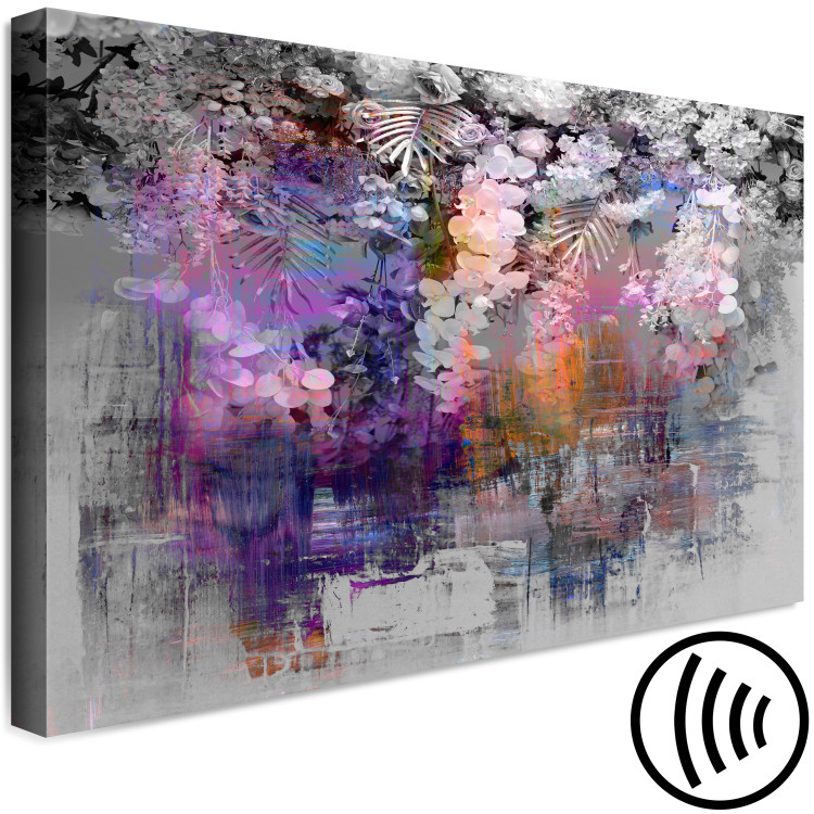 Canvas Print Modern garden - composition with flowers and abstract pattern 135823 additionalImage 6