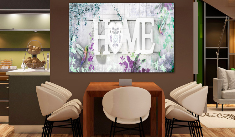 Large canvas print Home and Hummingbirds - Green [Large Format] 137623 additionalImage 5