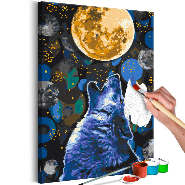 Paint by Number Kit Blue Howling Wolf 138423 additionalImage 5