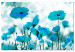 Canvas Print Emerald Poppies (1-piece) Wide - flowers under a blue sky 142323