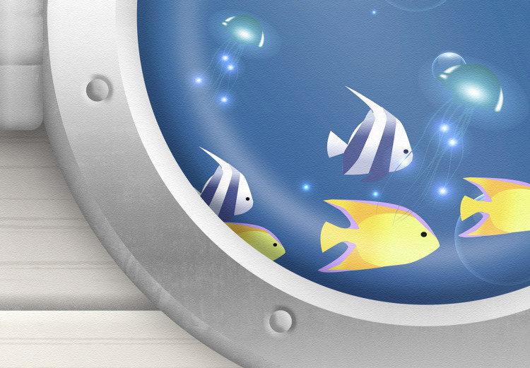Photo Wallpaper Sailor's adventure - colourful fish and white ship motif for children 143223 additionalImage 8