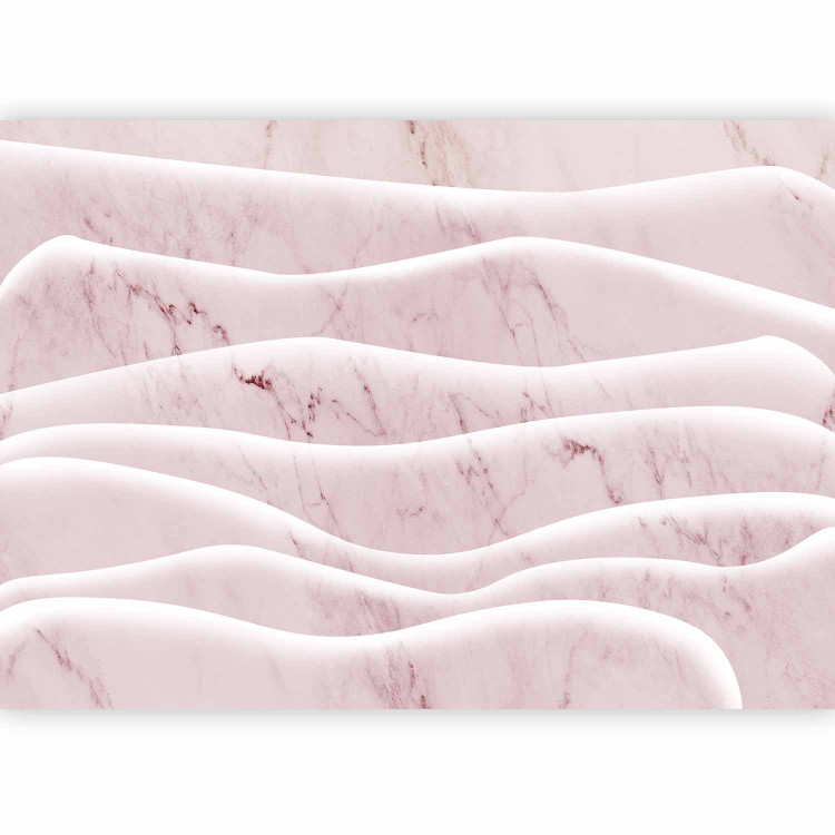 Wall Mural Pink mountains - abstraction with irregular waves with marble texture 143923 additionalImage 5