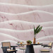 Wall Mural Pink mountains - abstraction with irregular waves with marble texture 143923 additionalThumb 4