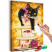 Paint by Number Kit Tea Kitten - Tea Cups With Flowers and Rose 144523 additionalThumb 3