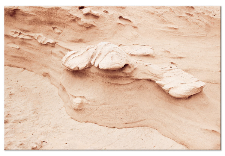 Canvas Art Print Rock Texture (1-piece) - nature landscape with sand and stones 145223