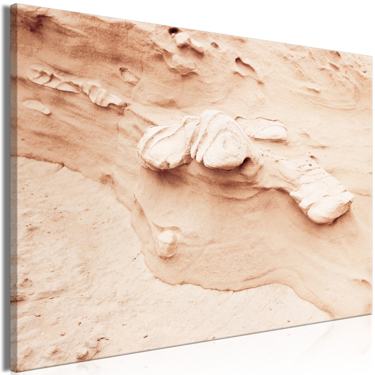 Canvas Art Print Rock Texture (1-piece) - nature landscape with sand and stones 145223 additionalImage 2