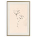 Wall Poster Linear Flower - Delicate Minimalist Composition on a Beige Background 146323 additionalThumb 25