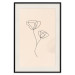 Wall Poster Linear Flower - Delicate Minimalist Composition on a Beige Background 146323 additionalThumb 26