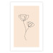 Wall Poster Linear Flower - Delicate Minimalist Composition on a Beige Background 146323 additionalThumb 19