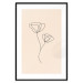 Wall Poster Linear Flower - Delicate Minimalist Composition on a Beige Background 146323 additionalThumb 24