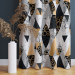 Decorative Curtain Elegenat geometry - a minimalist design with imitation marble and gold 147323 additionalThumb 7