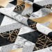Decorative Curtain Elegenat geometry - a minimalist design with imitation marble and gold 147323 additionalThumb 2