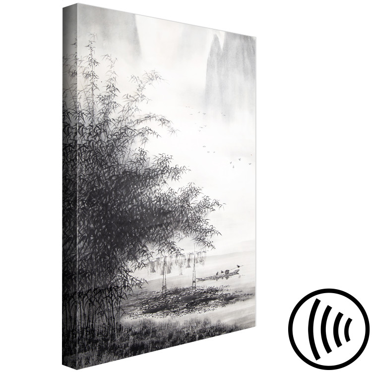 Canvas Art Print Chinese Painting - Traditional Landscape Painted With Black Ink 149823 additionalImage 6