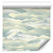 Modern Wallpaper Abstract Landscape - Cream Waves of Mountains Immersed in Clouds 149923 additionalThumb 6