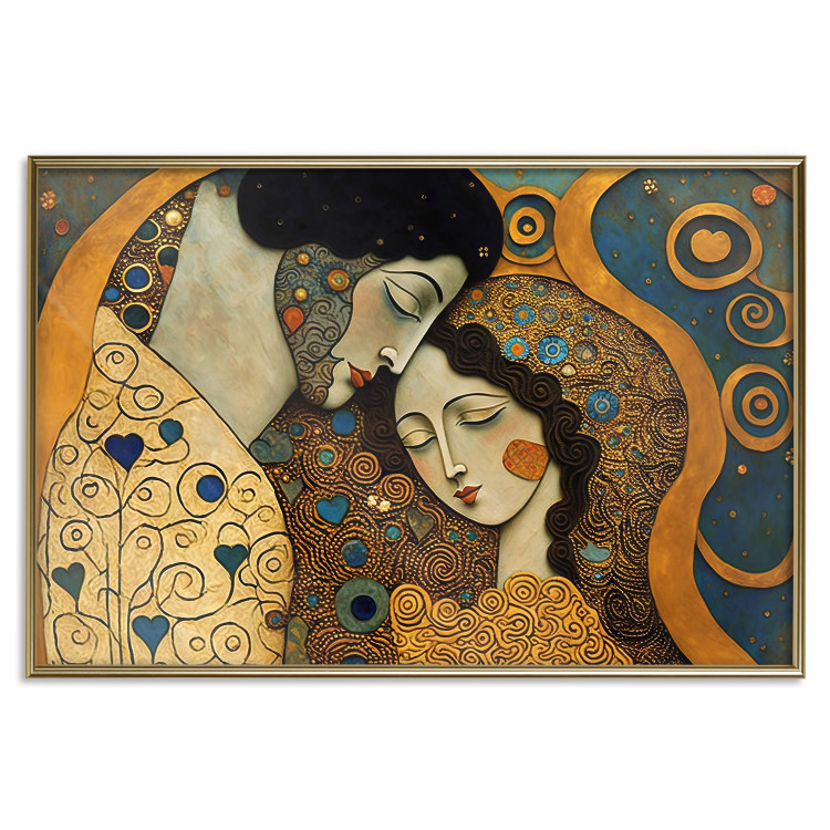 Wall Poster Couple in Embrace - A Mosaic Portrait Inspired by the Style of Gustav Klimt 151123 additionalImage 19