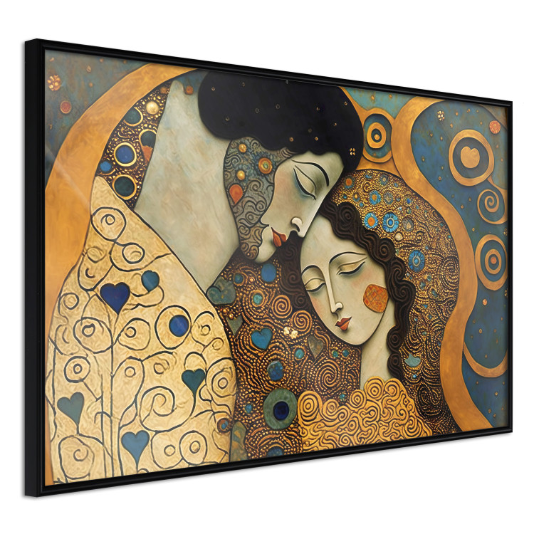 Wall Poster Couple in Embrace - A Mosaic Portrait Inspired by the Style of Gustav Klimt 151123 additionalImage 5