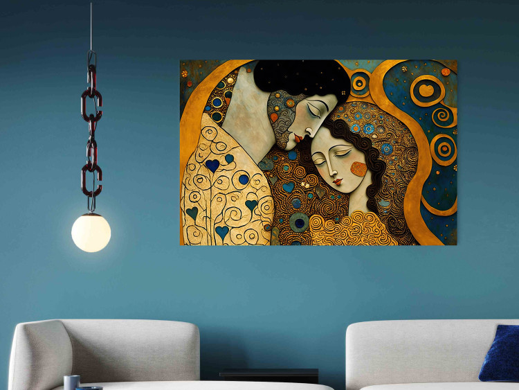 Wall Poster Couple in Embrace - A Mosaic Portrait Inspired by the Style of Gustav Klimt 151123 additionalImage 11