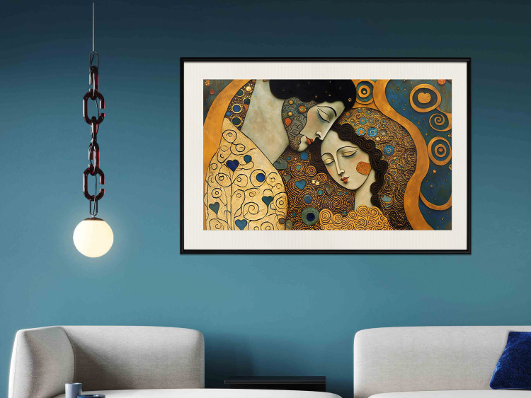 Wall Poster Couple in Embrace - A Mosaic Portrait Inspired by the Style of Gustav Klimt 151123 additionalImage 20