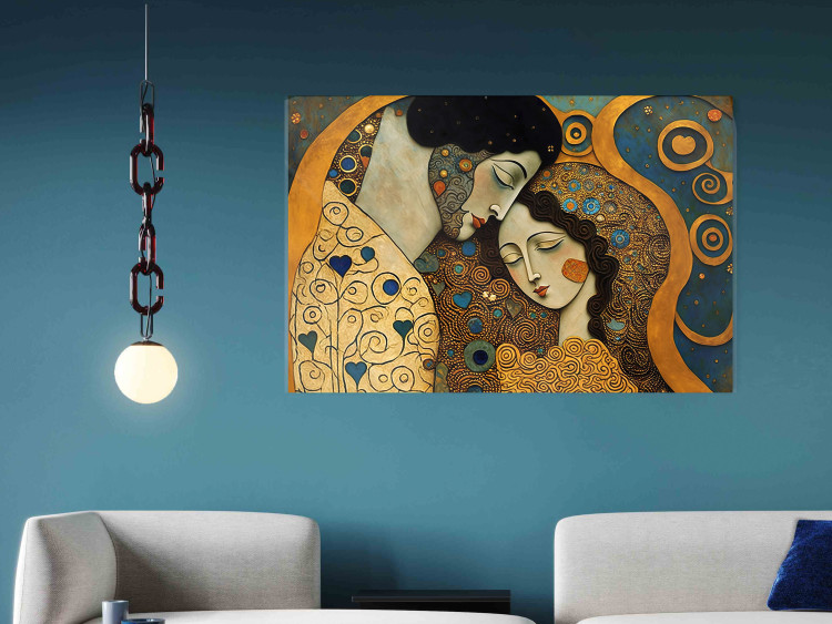 Wall Poster Couple in Embrace - A Mosaic Portrait Inspired by the Style of Gustav Klimt 151123 additionalImage 21