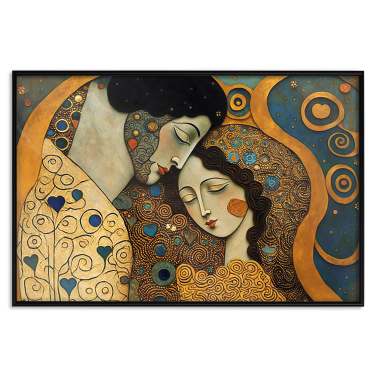Wall Poster Couple in Embrace - A Mosaic Portrait Inspired by the Style of Gustav Klimt 151123 additionalImage 24