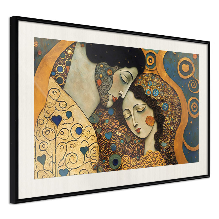 Wall Poster Couple in Embrace - A Mosaic Portrait Inspired by the Style of Gustav Klimt 151123 additionalImage 9