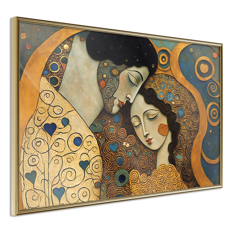 Wall Poster Couple in Embrace - A Mosaic Portrait Inspired by the Style of Gustav Klimt 151123 additionalImage 8