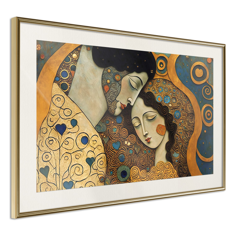 Wall Poster Couple in Embrace - A Mosaic Portrait Inspired by the Style of Gustav Klimt 151123 additionalImage 10