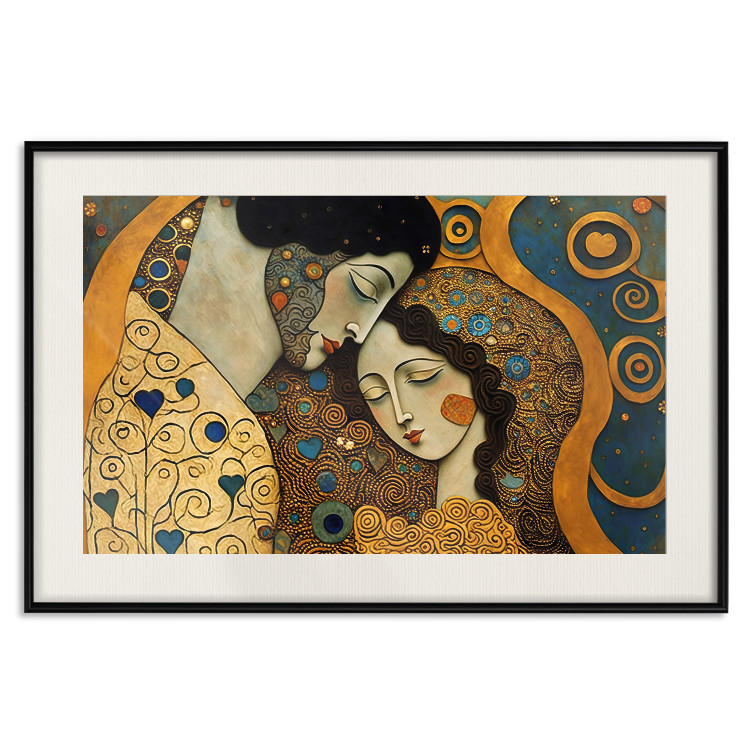 Wall Poster Couple in Embrace - A Mosaic Portrait Inspired by the Style of Gustav Klimt 151123 additionalImage 27