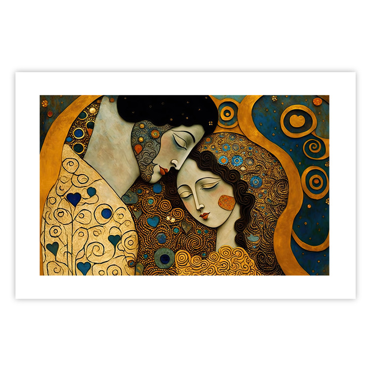 Wall Poster Couple in Embrace - A Mosaic Portrait Inspired by the Style of Gustav Klimt 151123 additionalImage 22