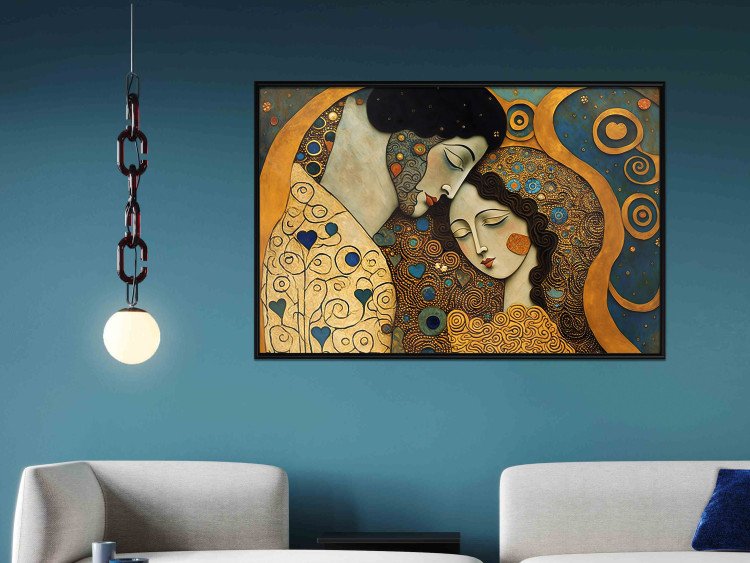 Wall Poster Couple in Embrace - A Mosaic Portrait Inspired by the Style of Gustav Klimt 151123 additionalImage 12