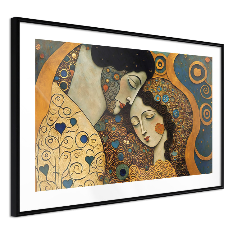 Wall Poster Couple in Embrace - A Mosaic Portrait Inspired by the Style of Gustav Klimt 151123 additionalImage 6