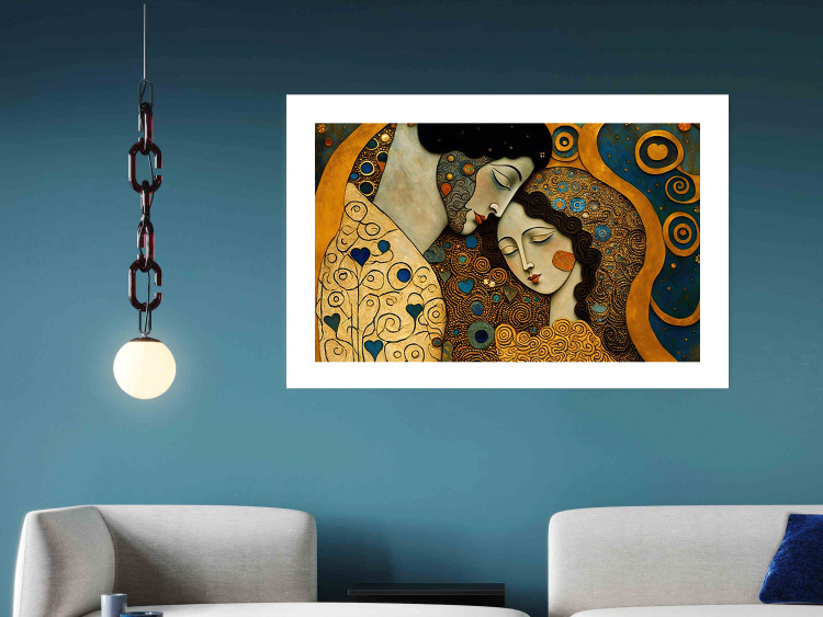 Wall Poster Couple in Embrace - A Mosaic Portrait Inspired by the Style of Gustav Klimt 151123 additionalImage 23