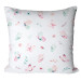 Decorative Microfiber Pillow Pastel Butterflies - Delicate Composition With Insects on a White Background 151323
