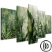 Canvas Art Print Tropical Leaves - Plants in Dew Against a Background of Greenery in the Mist 151423 additionalThumb 6