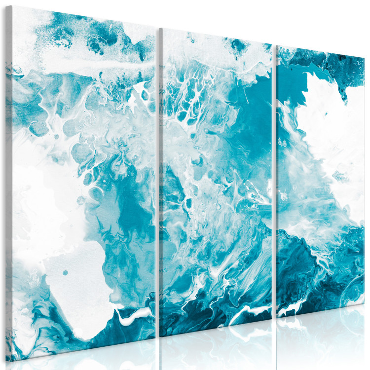 Canvas Print Abstract Blue - Marble-Like Marine Colors 151823 additionalImage 2