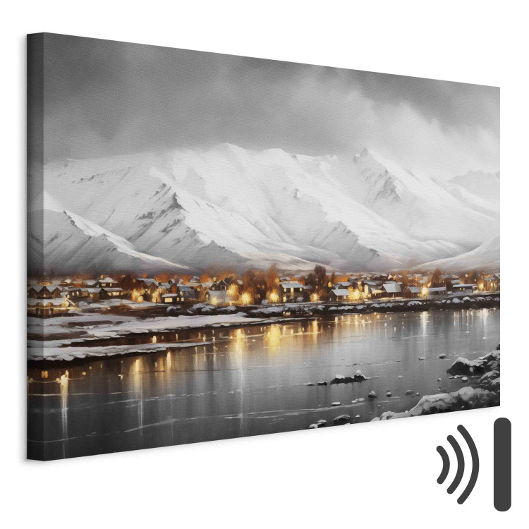 Canvas Art Print Reykjavik - Icelandic Landscape with Snow-Capped Mountains 151923 additionalImage 8