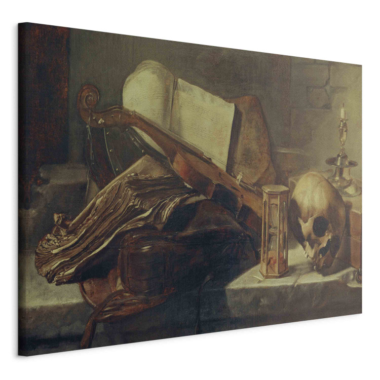 Art Reproduction Still life with books, violin, skull and hour glass 153723 additionalImage 2