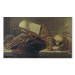 Art Reproduction Still life with books, violin, skull and hour glass 153723