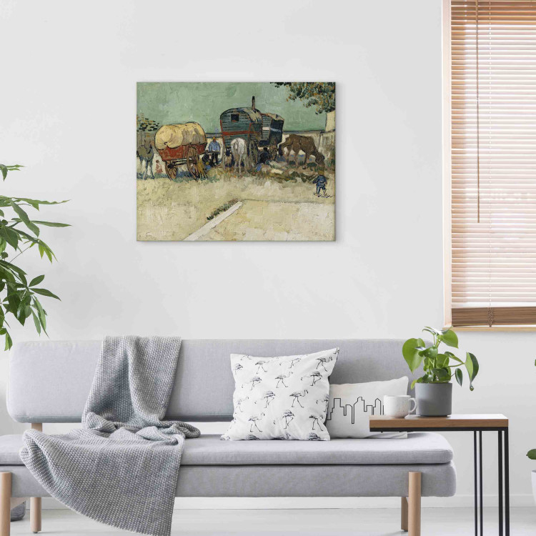 Reproduction Painting Gypsy camp, horsedrawn wagon 157723 additionalImage 3