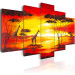 Canvas Giraffes on the background of sunset 49223 additionalThumb 2