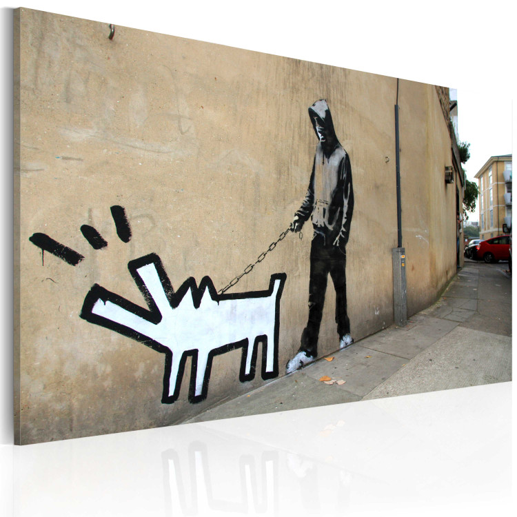 Canvas Art Print Barking dog (Banksy) 58923 additionalImage 2