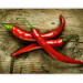 Photo Wallpaper Spicy Flavours - Chili Peppers with Stems on a Wooden Board 59823 additionalThumb 1