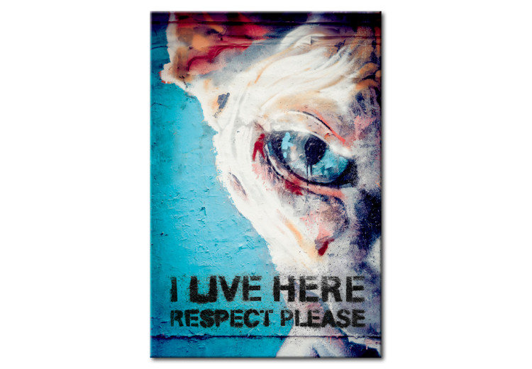 Canvas I Live Here, Respect Please 64823